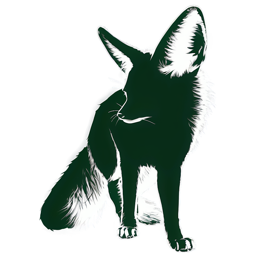 Fennec Fox Silhouette Png 06262024 PNG