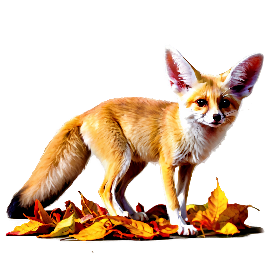 Fennec Fox With Autumn Leaves Png 54 PNG