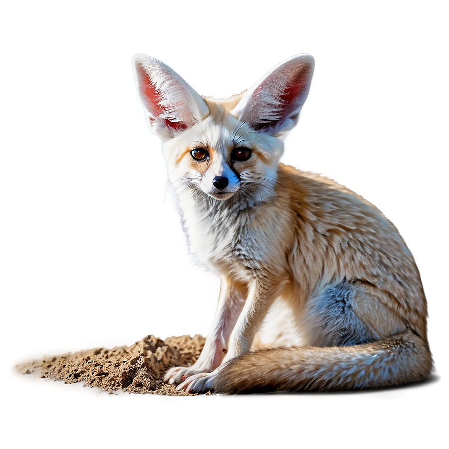 Fennec Fox With Sand Background Png Gik PNG