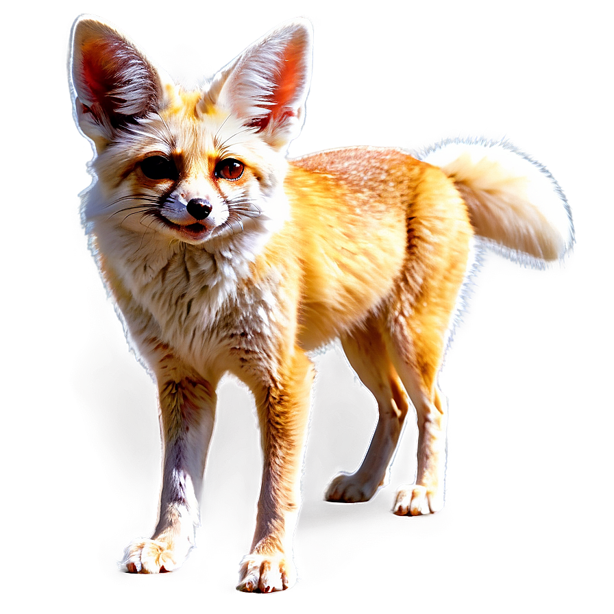Fennec Fox With Sun Rays Background Png Ckw PNG