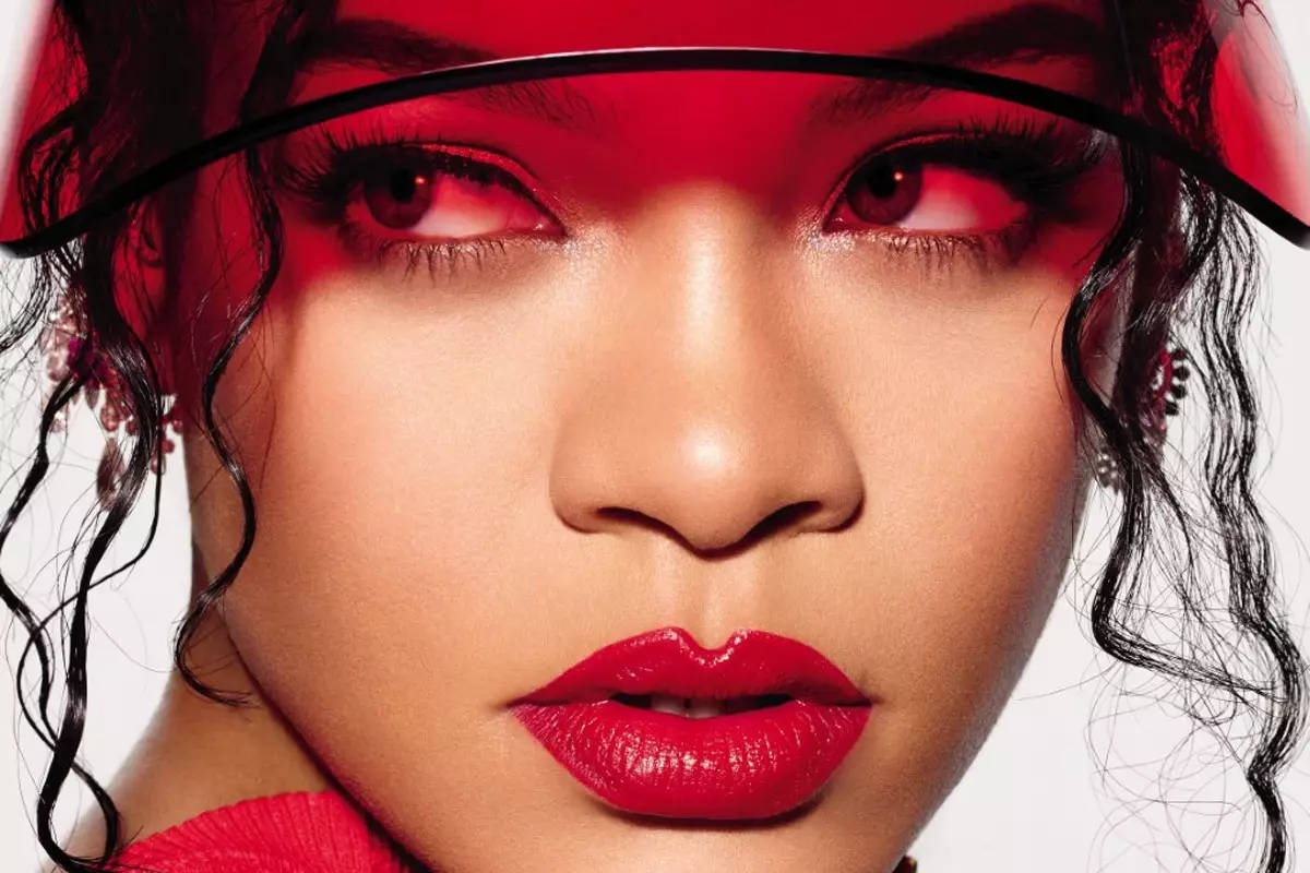 Fenty Rihanna Røde Læber Wallpaper