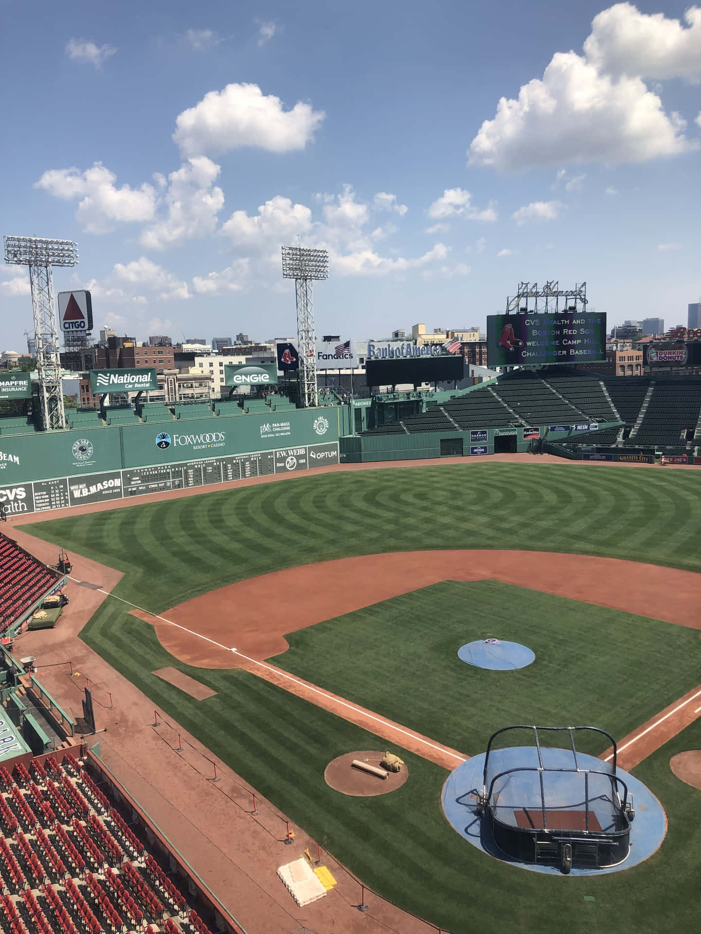 Det ikoniske Fenway Park, der er hjemsted for Major League Baseballs Boston Red Sox, er vist på denne tapet. Wallpaper
