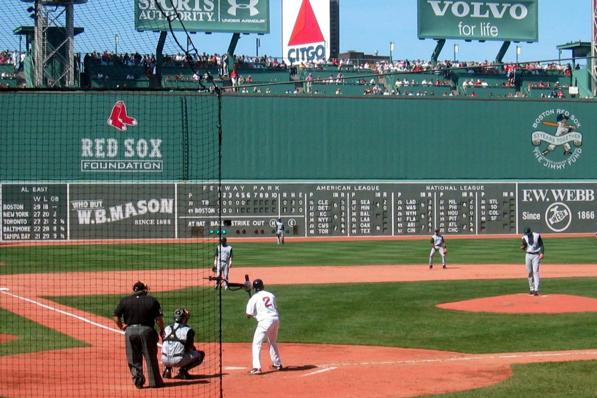 Elhistórico Hogar De Los Boston Red Sox - Fenway Park En 4k. Fondo de pantalla