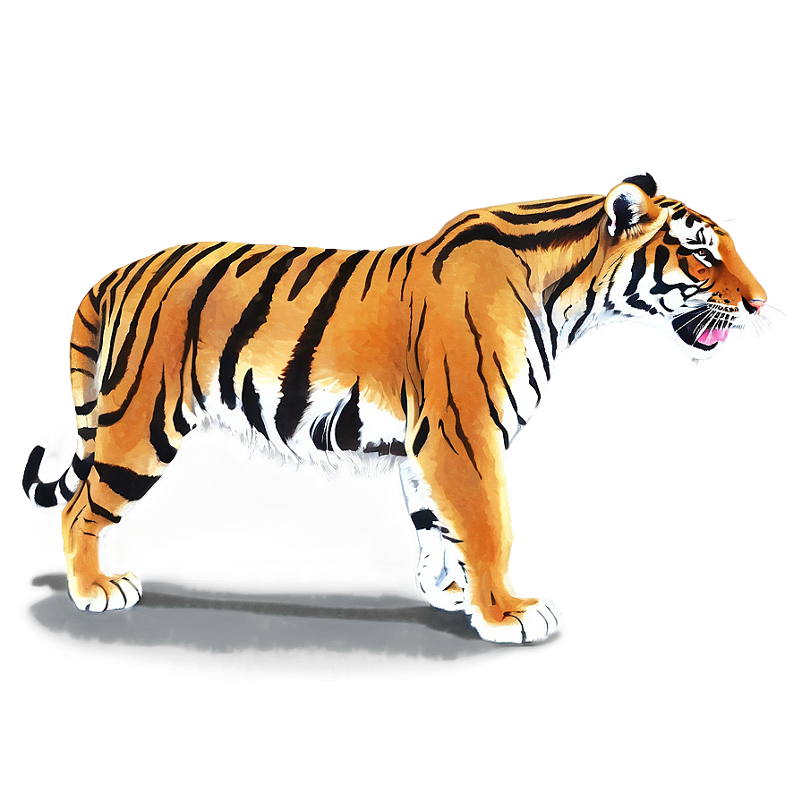 Feral Tiger In Action Png 89 PNG