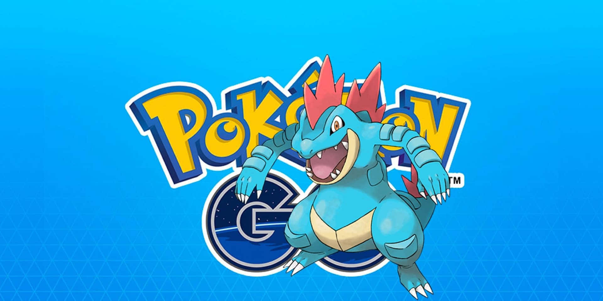 Feraligatr In Front Of Pokémon Go Logo Wallpaper