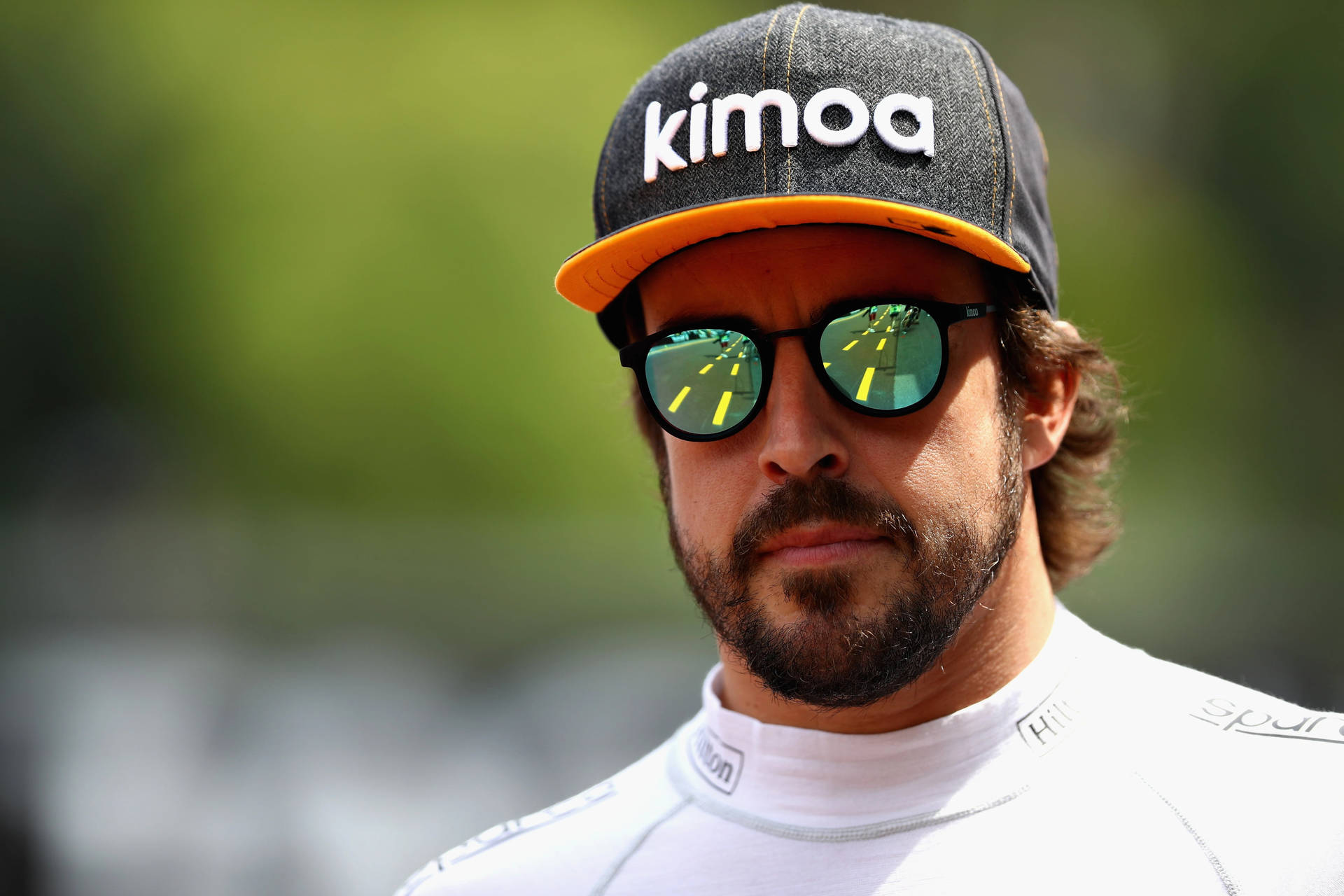 Fernando Alonso Reflective Sunglasses Wallpaper