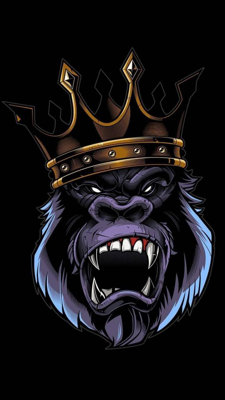 Ferocious King Gorilla iPhone Wallpaper