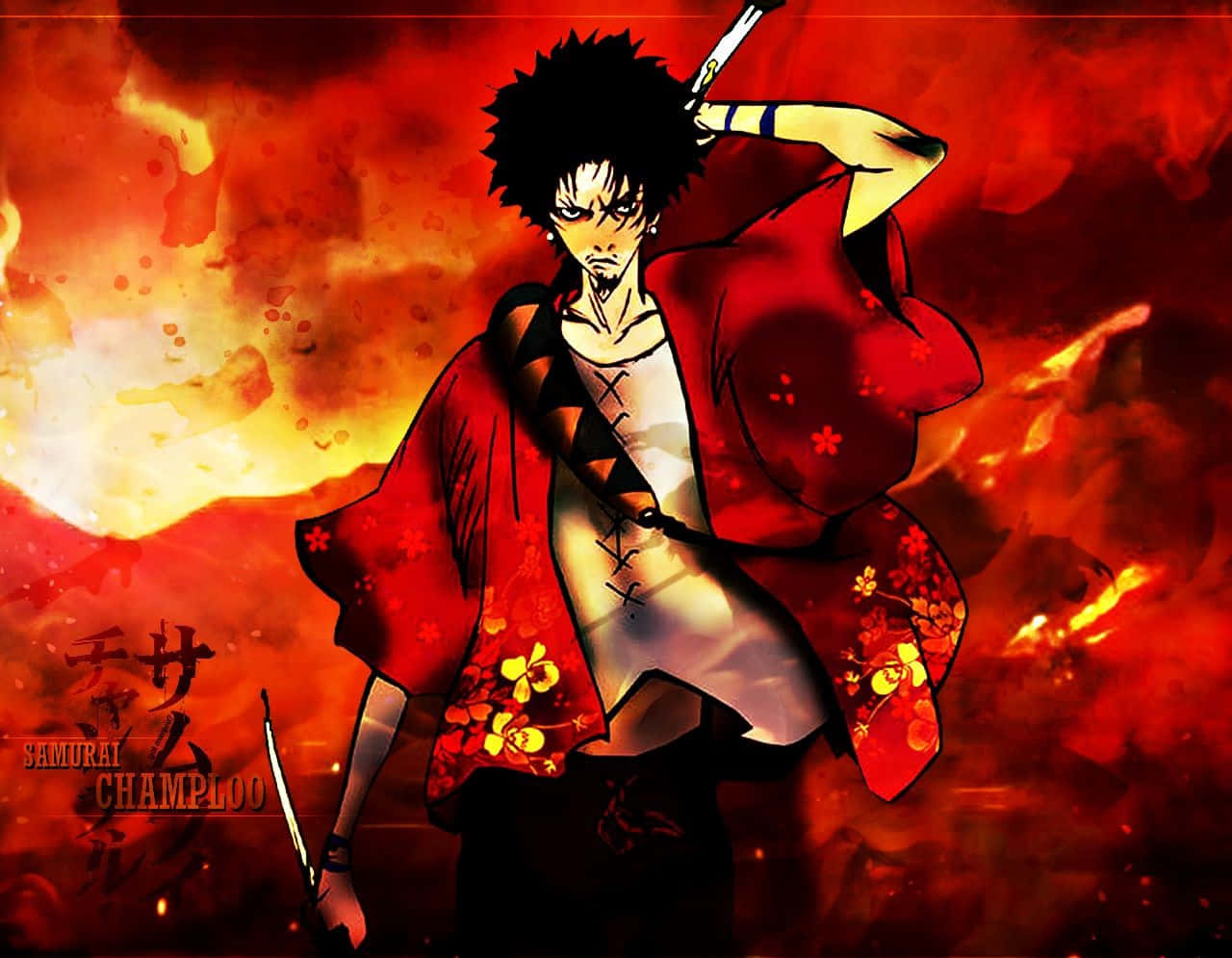 Ferocious Samurai Champloo Mugen In Action Wallpaper