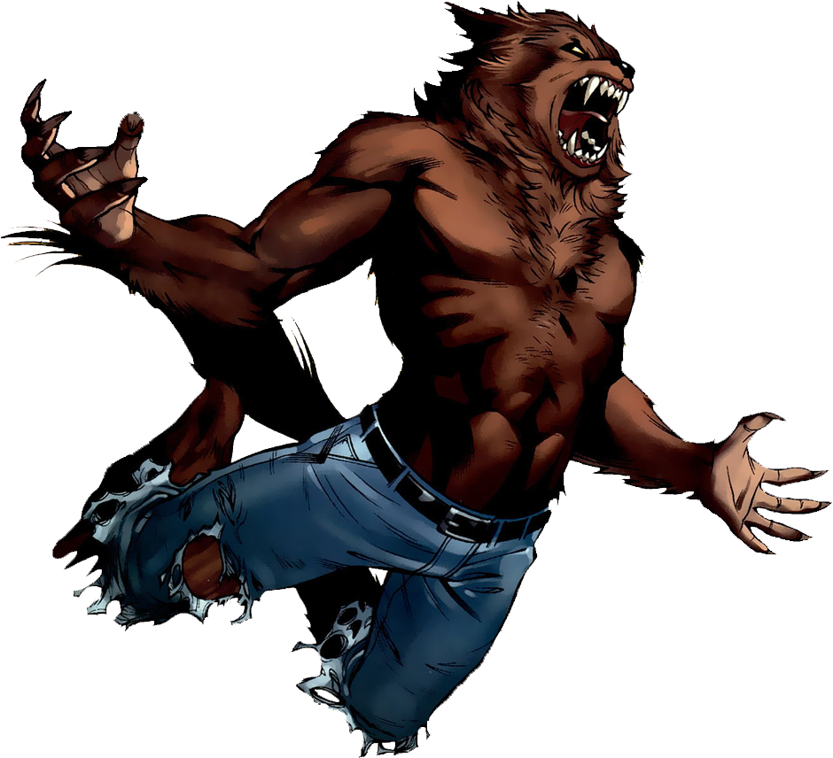 Ferocious Werewolf Artwork PNG