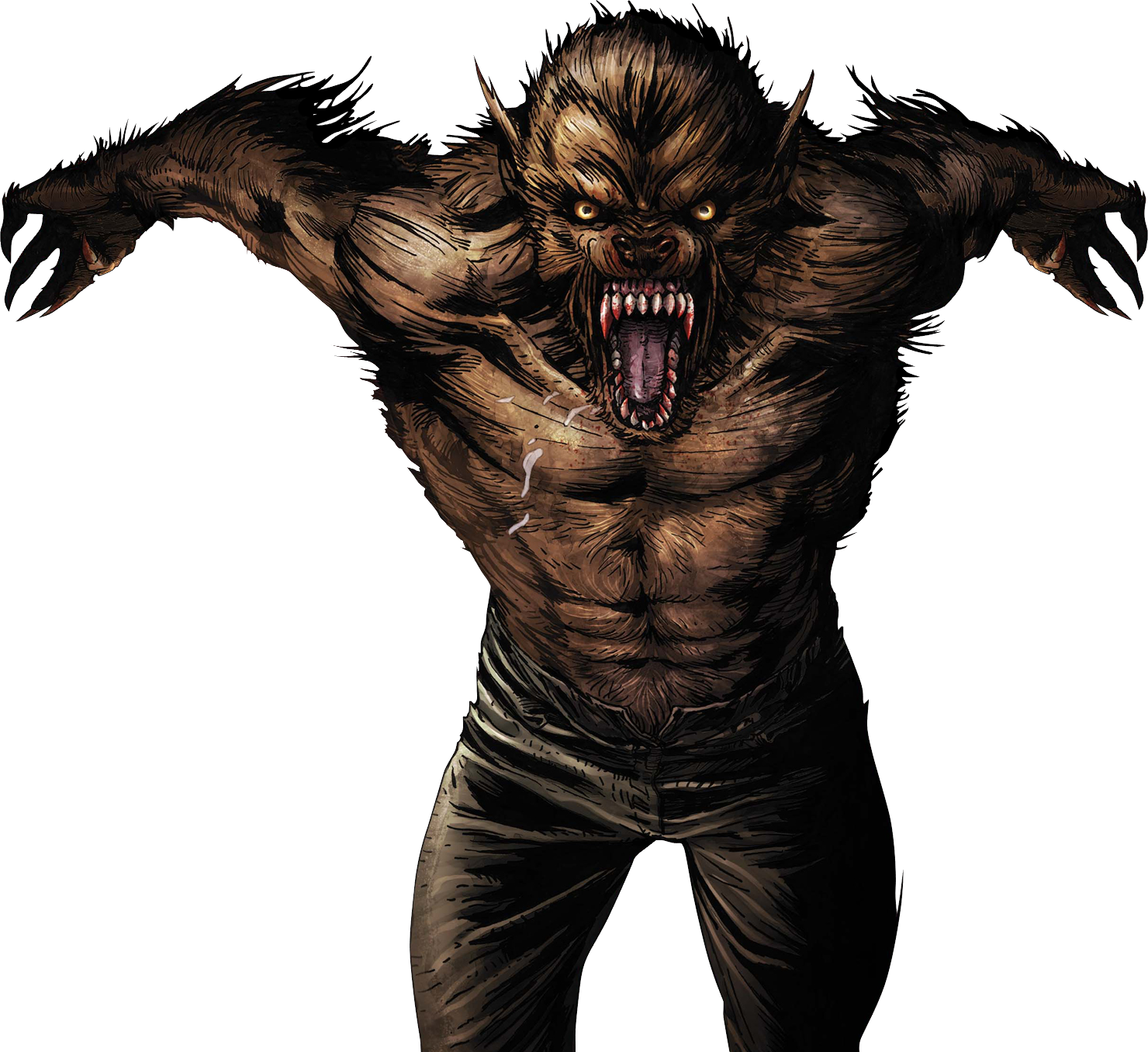 Ferocious Werewolf Artwork PNG