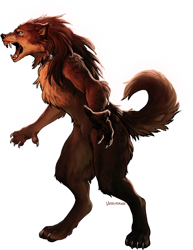 Ferocious Werewolf Artwork PNG