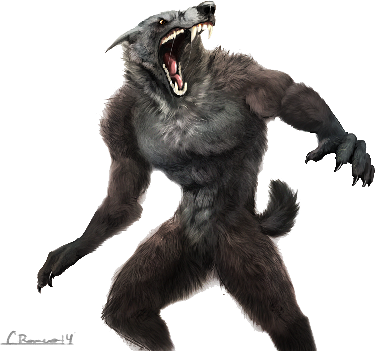 Ferocious Werewolf Artwork PNG