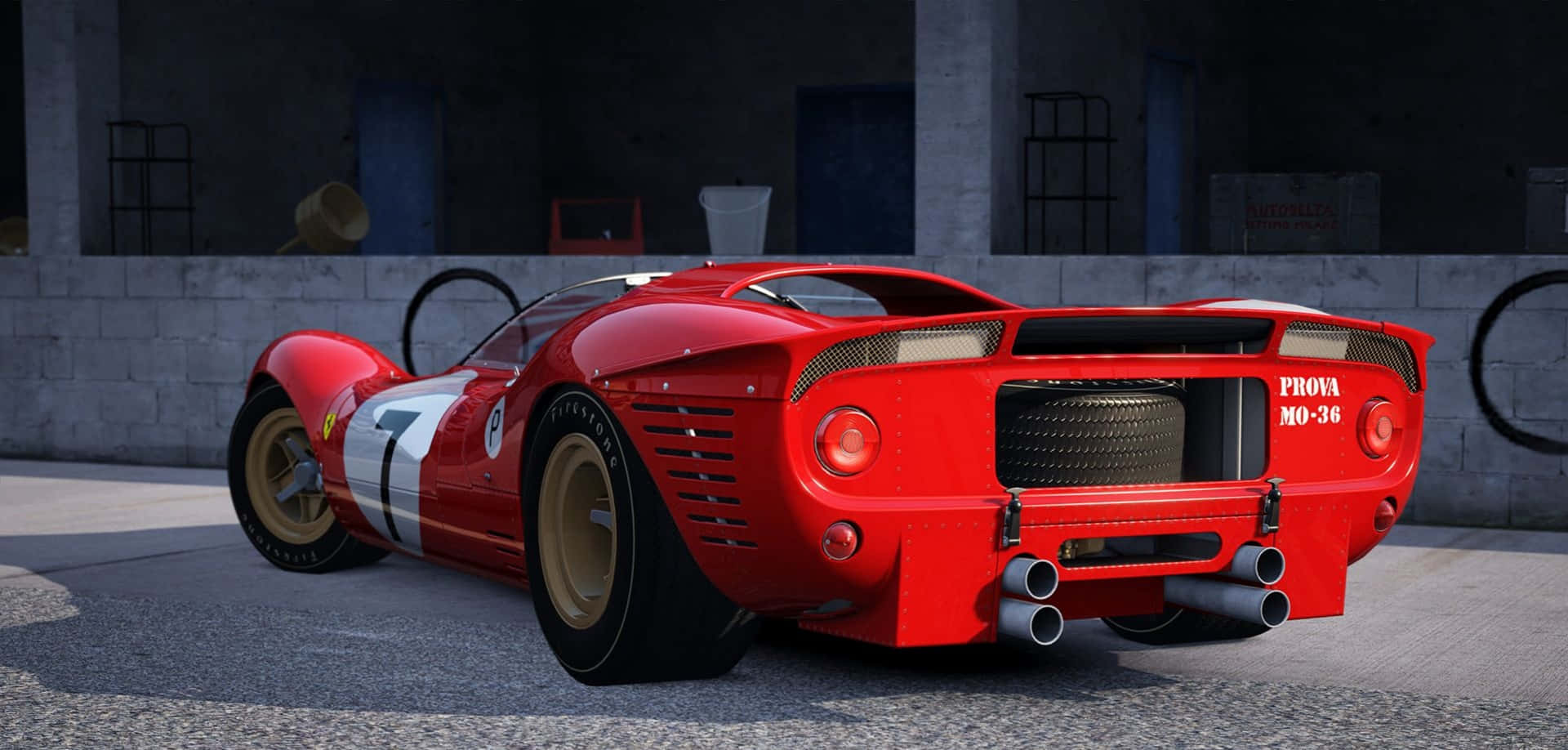 Ferrari 330 With Four Exhaust Pipes Wallpaper