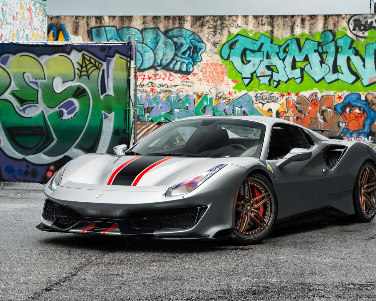 Stunning Red Ferrari 488 Spider on the Road Wallpaper