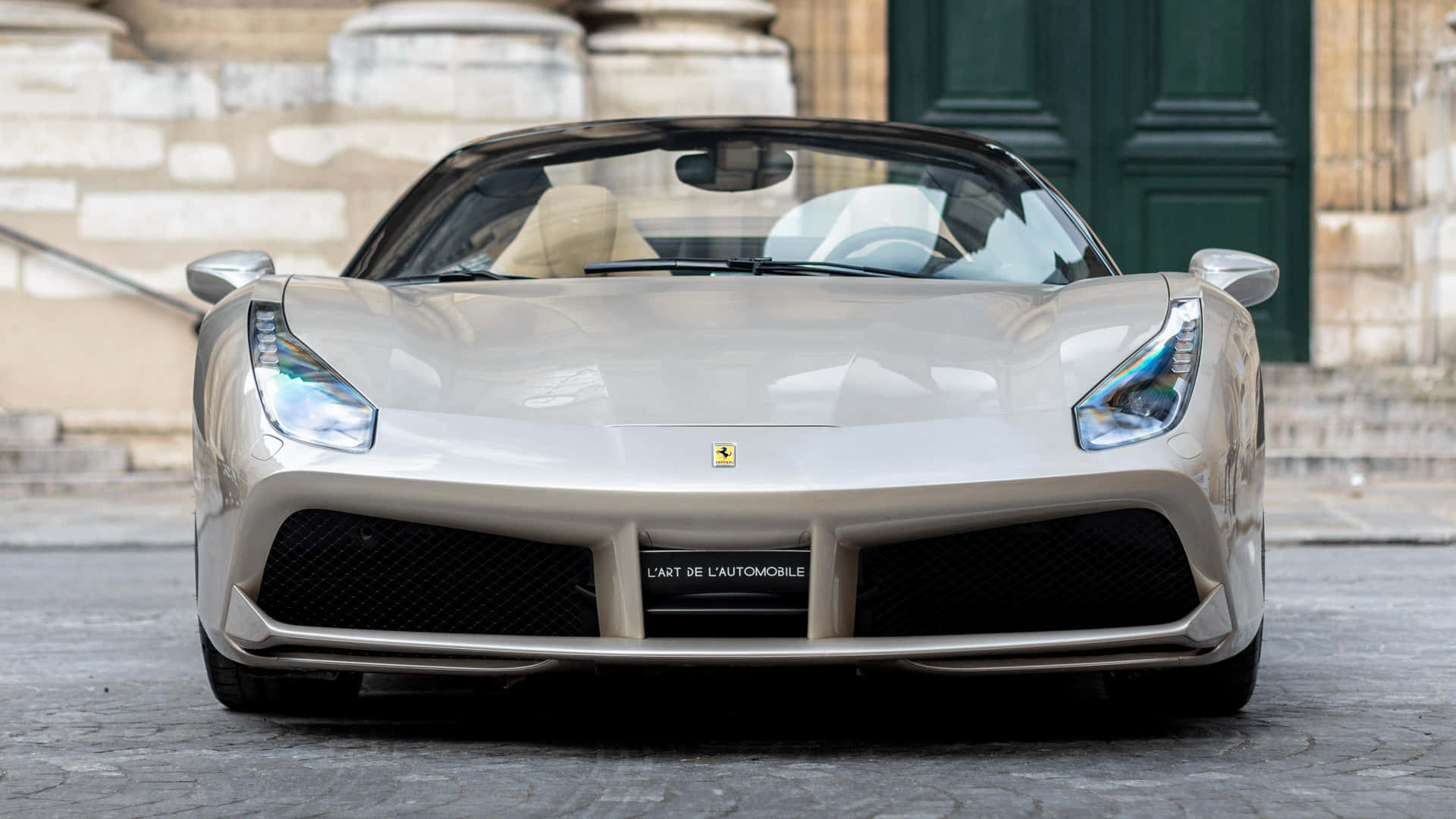 Exquisite Ferrari 488 Spider in Vibrant Red Wallpaper