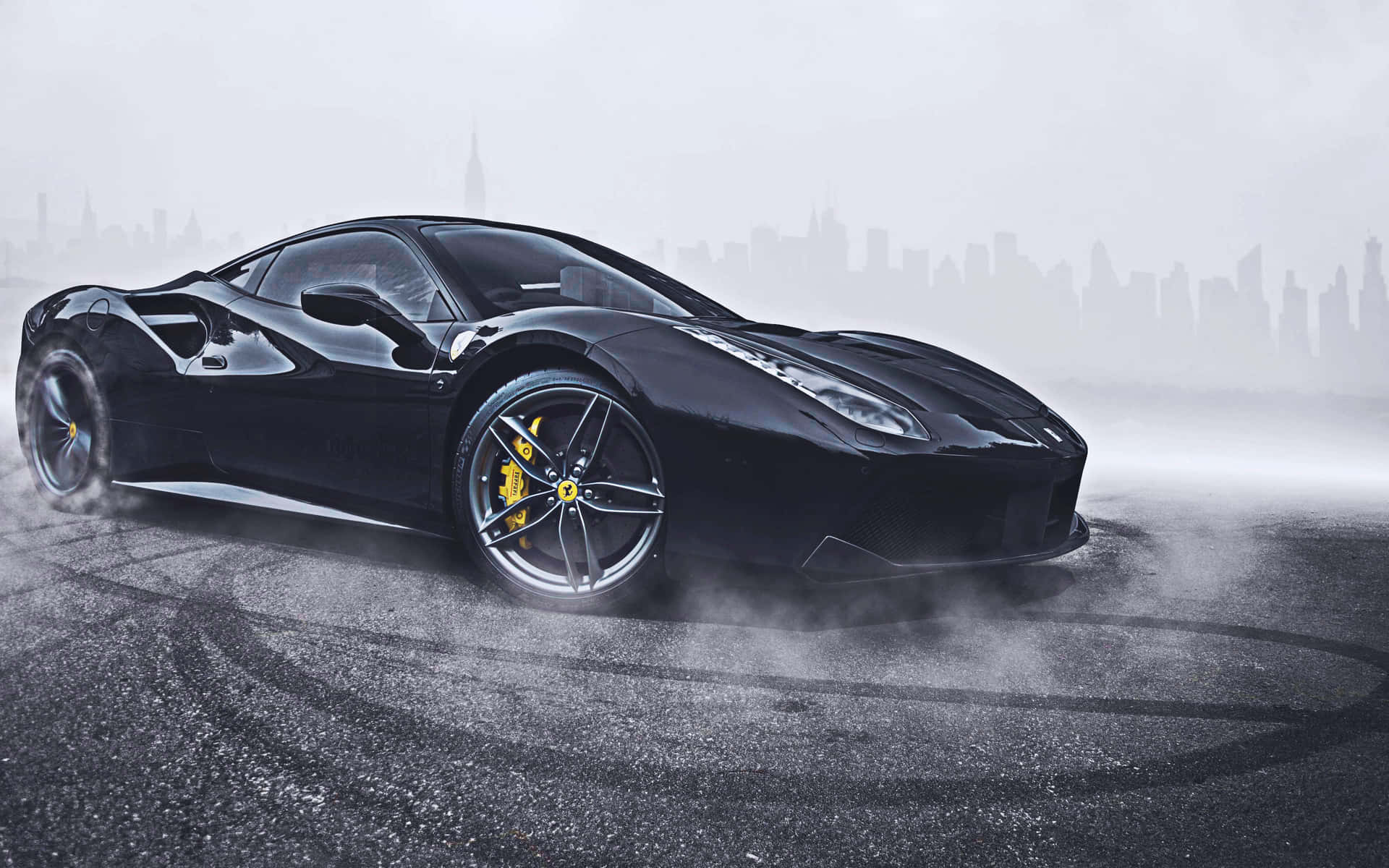 Stunning Ferrari 488 Spider Cruising the Open Road Wallpaper