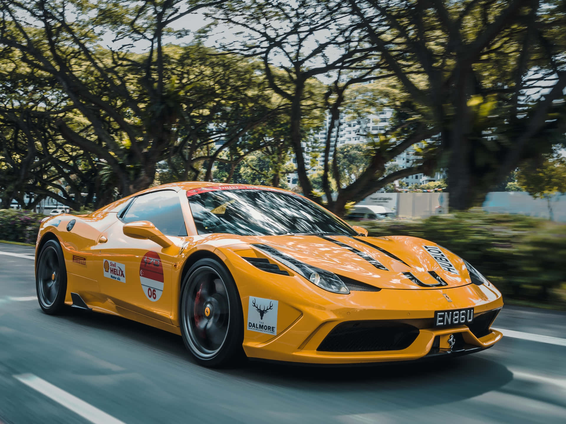 A fiery Ferrari