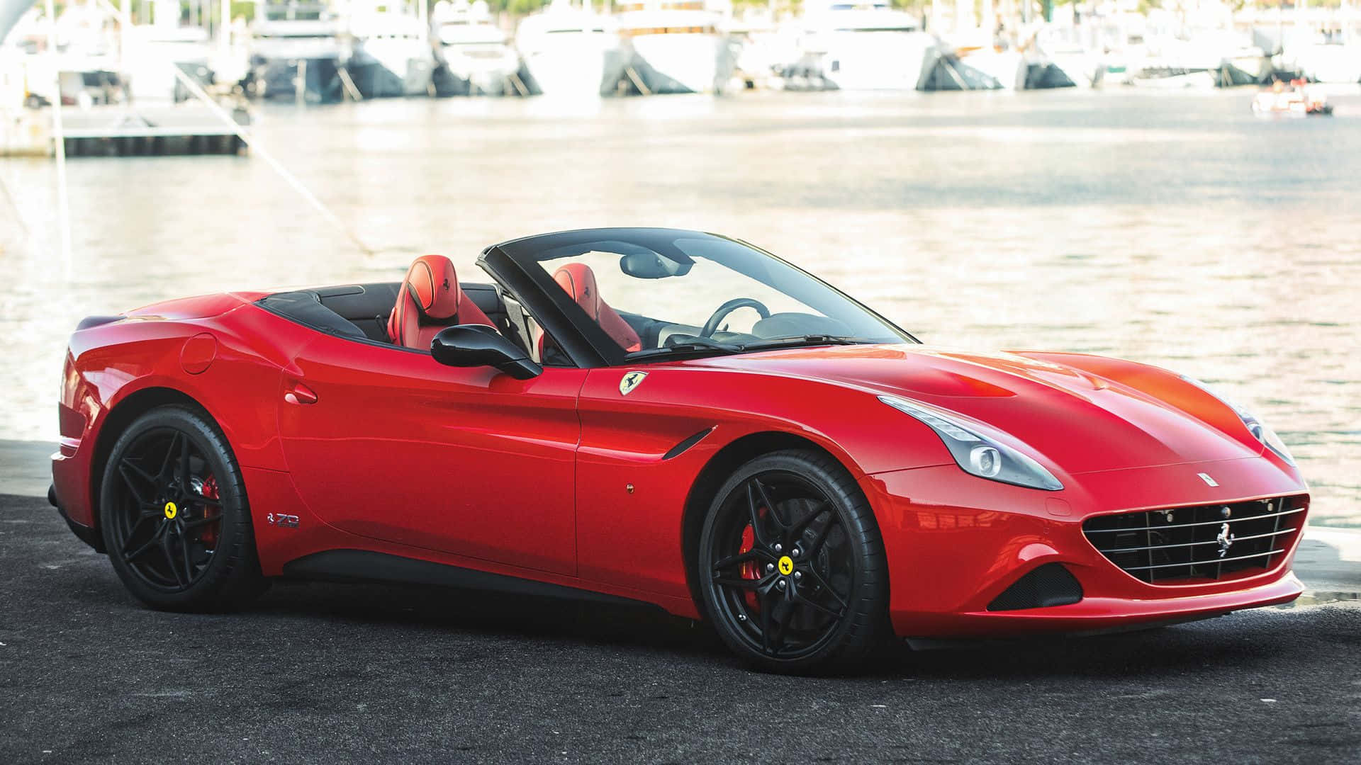 Fantastisk Ferrari California T I Bevegelse Bakgrunnsbildet