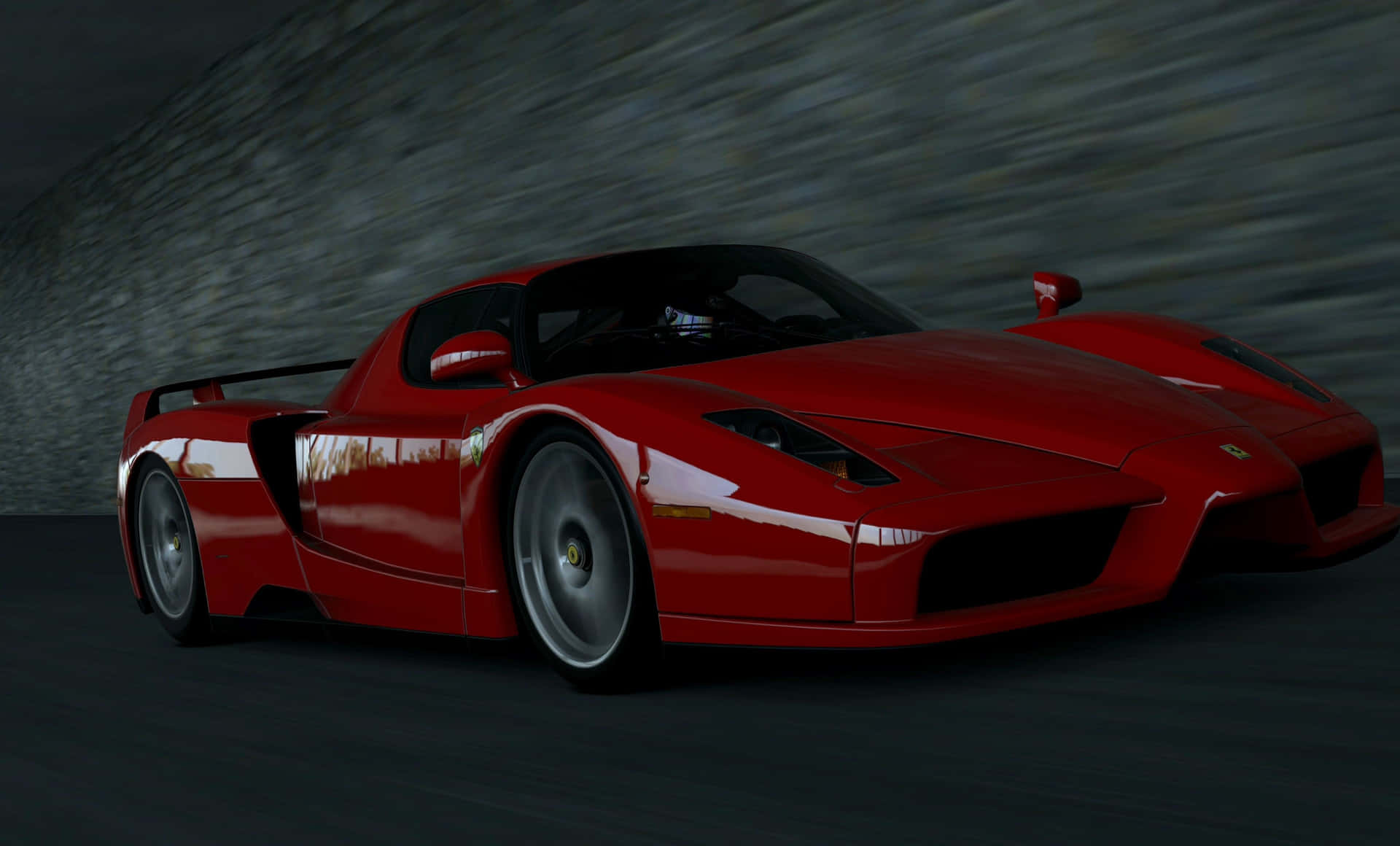 Stunning Red Ferrari Enzo in HD Wallpaper