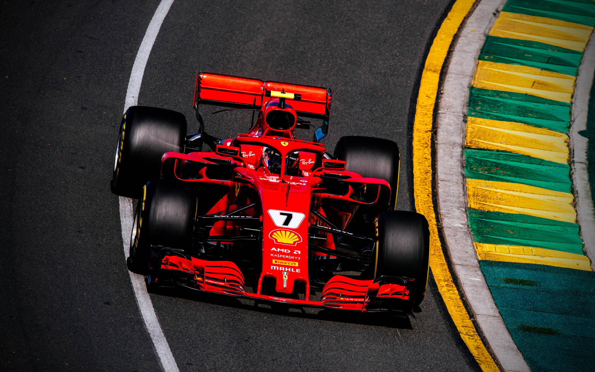 Ferrari F1 2018 And Curbs Wallpaper