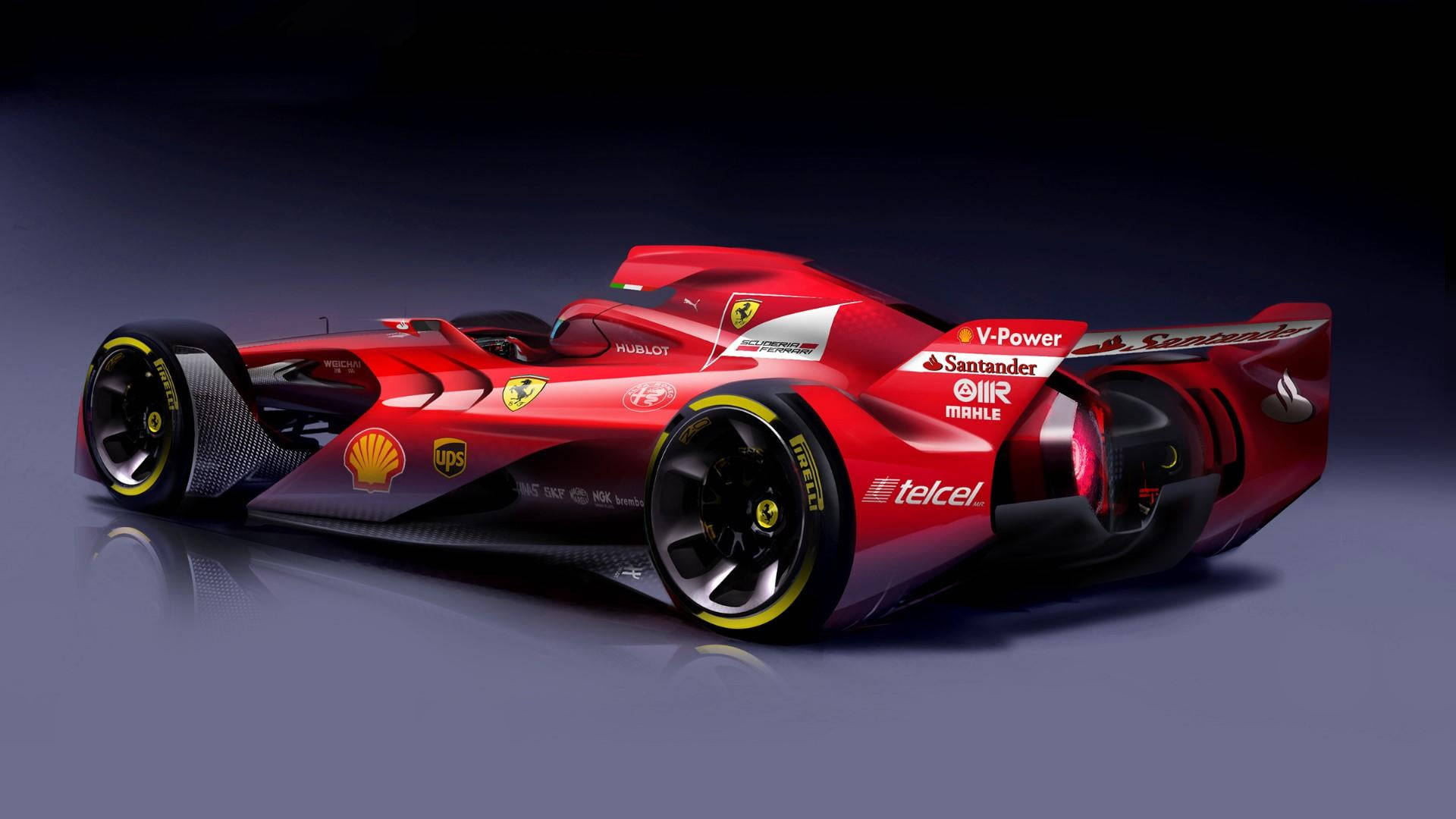 Ferrari F1 2018 Gradient Background Wallpaper