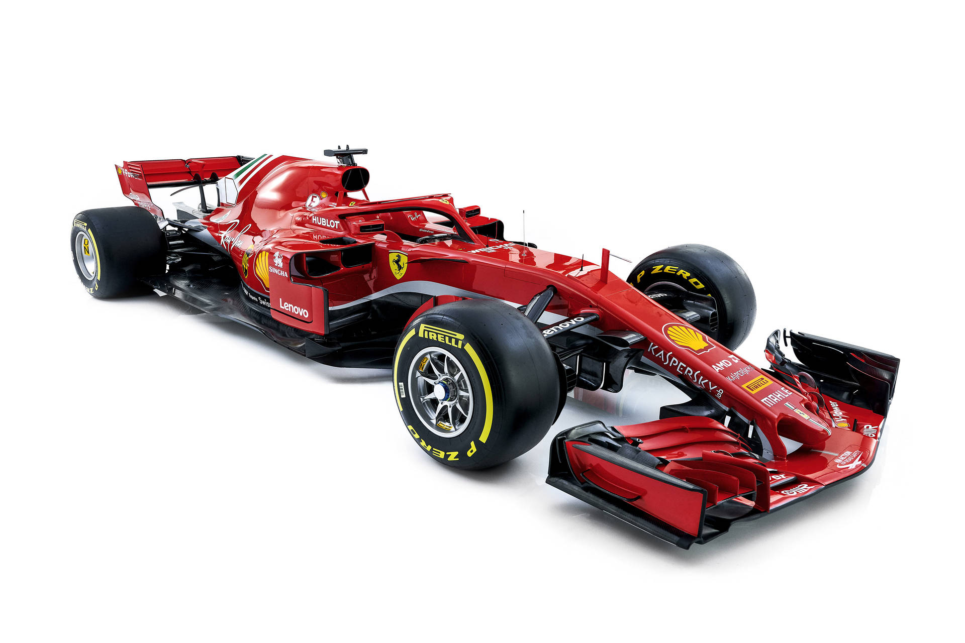 Ferrari F1 2018 Hvid Baggrund Wallpaper