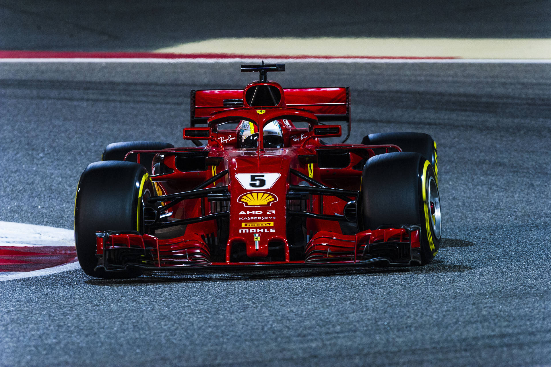 Ferrari F1 2018 Night Time Wallpaper