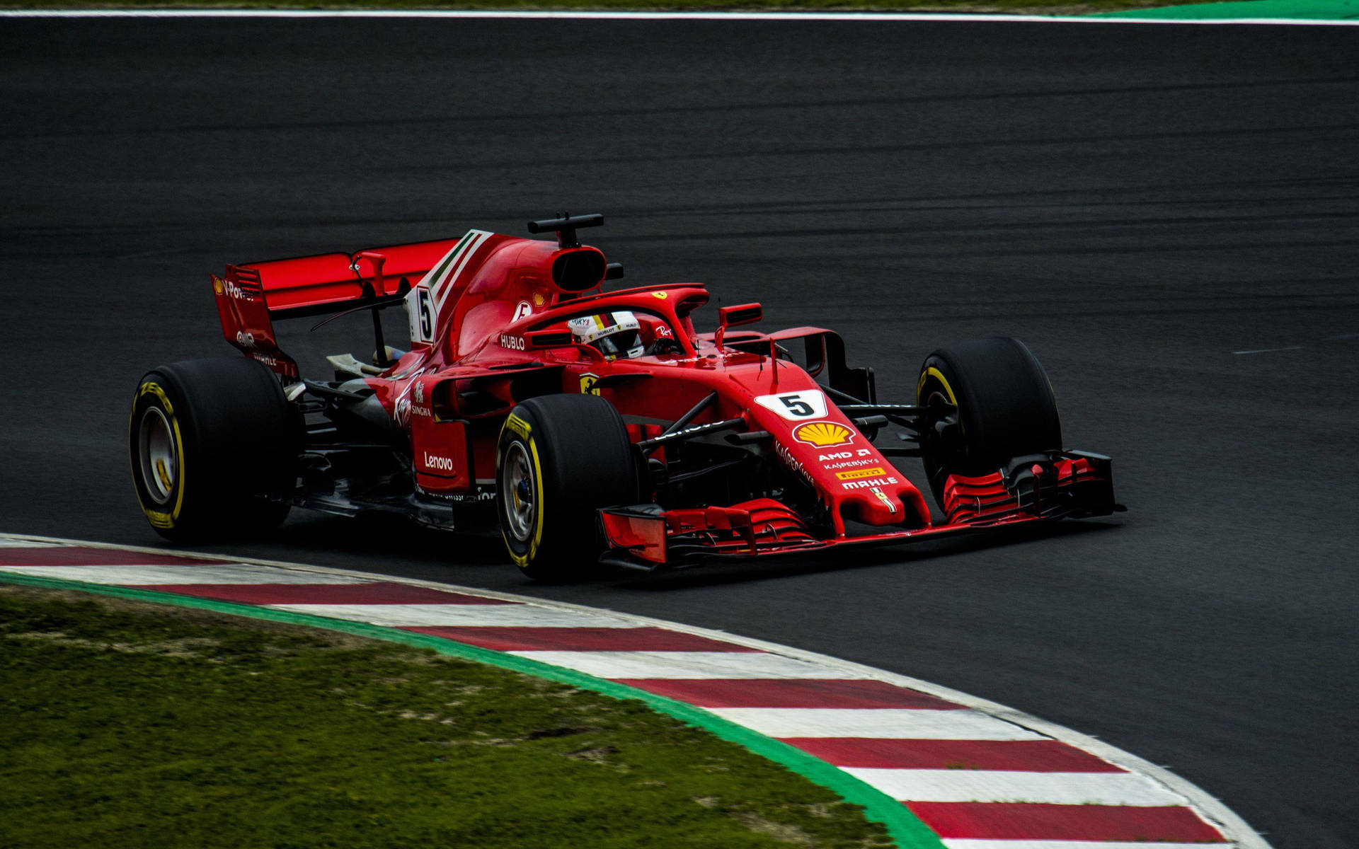 Ferrari F1 2018 Yellow Accents On Wheels Wallpaper