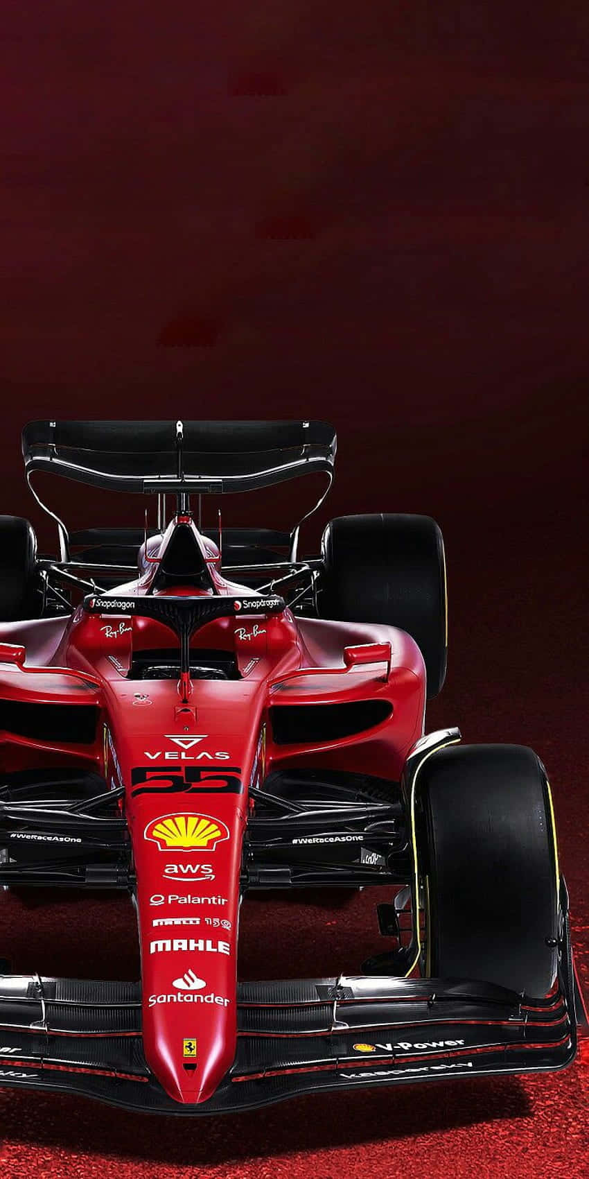 Carrode Corrida De Fórmula 1 - Ferrari Na Pista. Papel de Parede