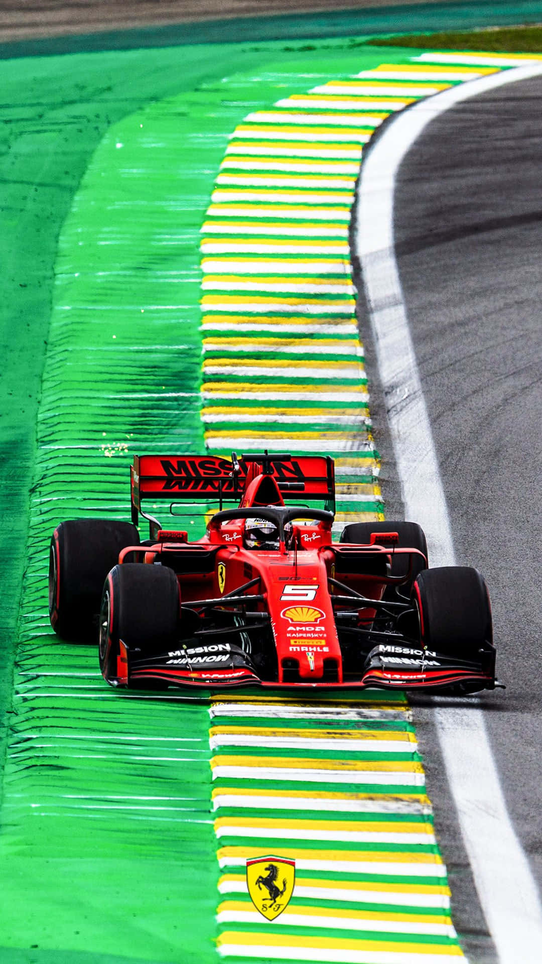 Ferrari F1 Car Speedingon Track Wallpaper
