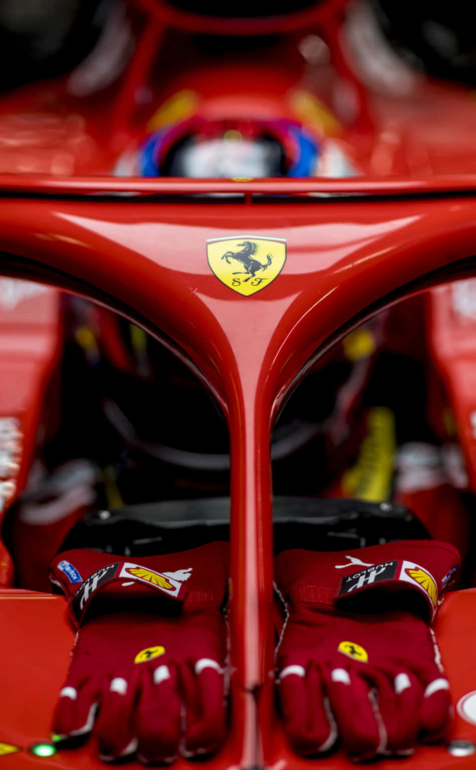 Ferrari F1 Cockpit Viewwith Driver Gloves Wallpaper