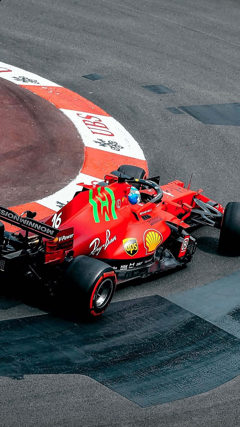 Ferrari F1 Car at the Track Wallpaper