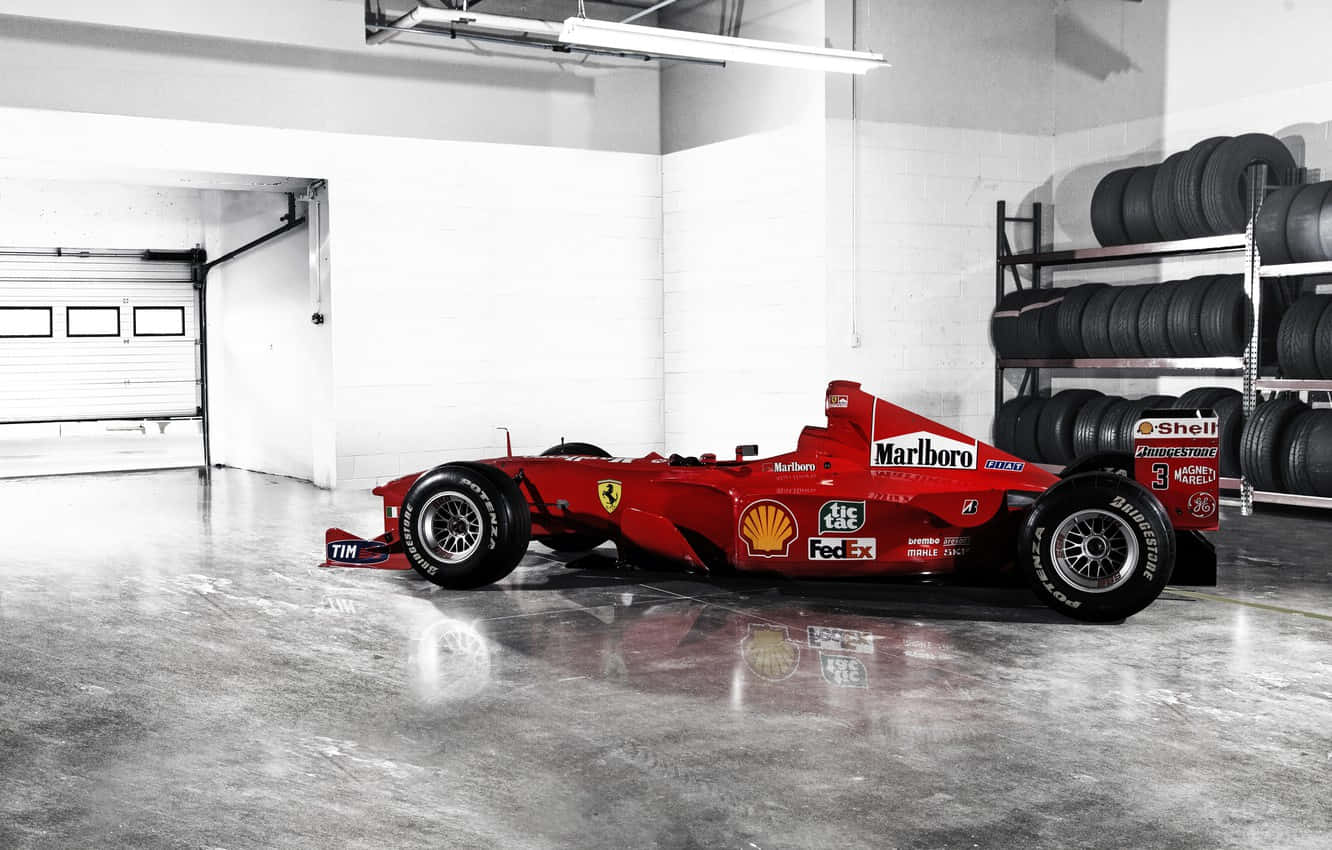 Vettel Powers Ahead With Ferrari F1 Wallpaper