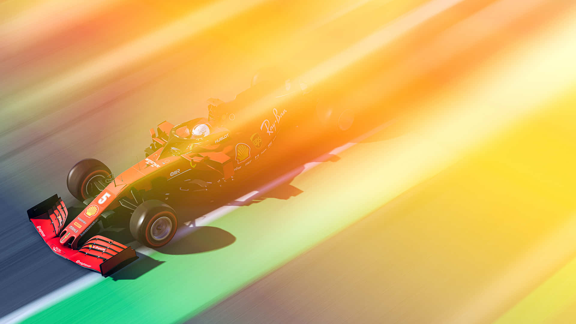 Ferrari in the Fast Lane Wallpaper