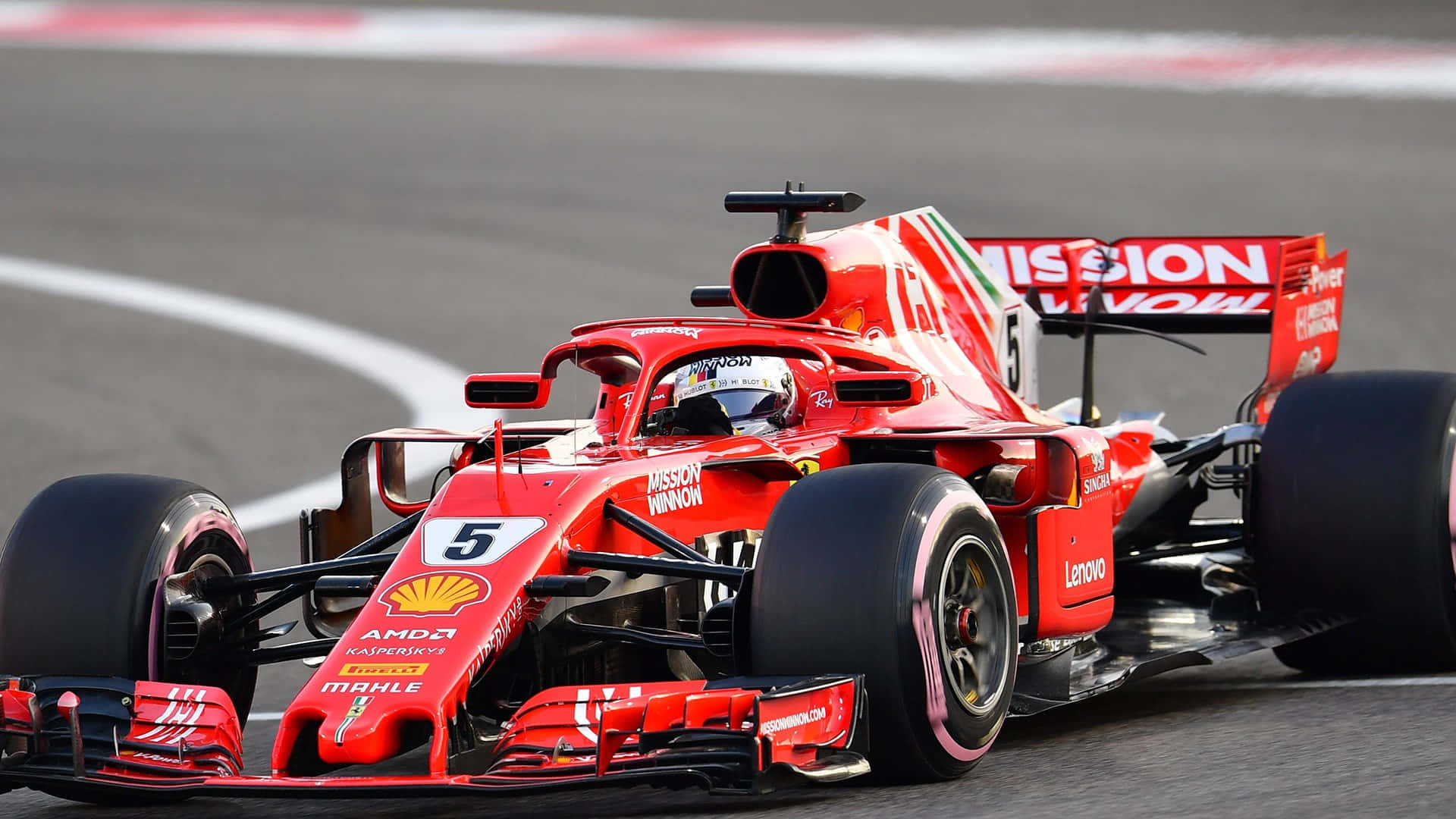 Ferrari F1 Racing Car Action Wallpaper
