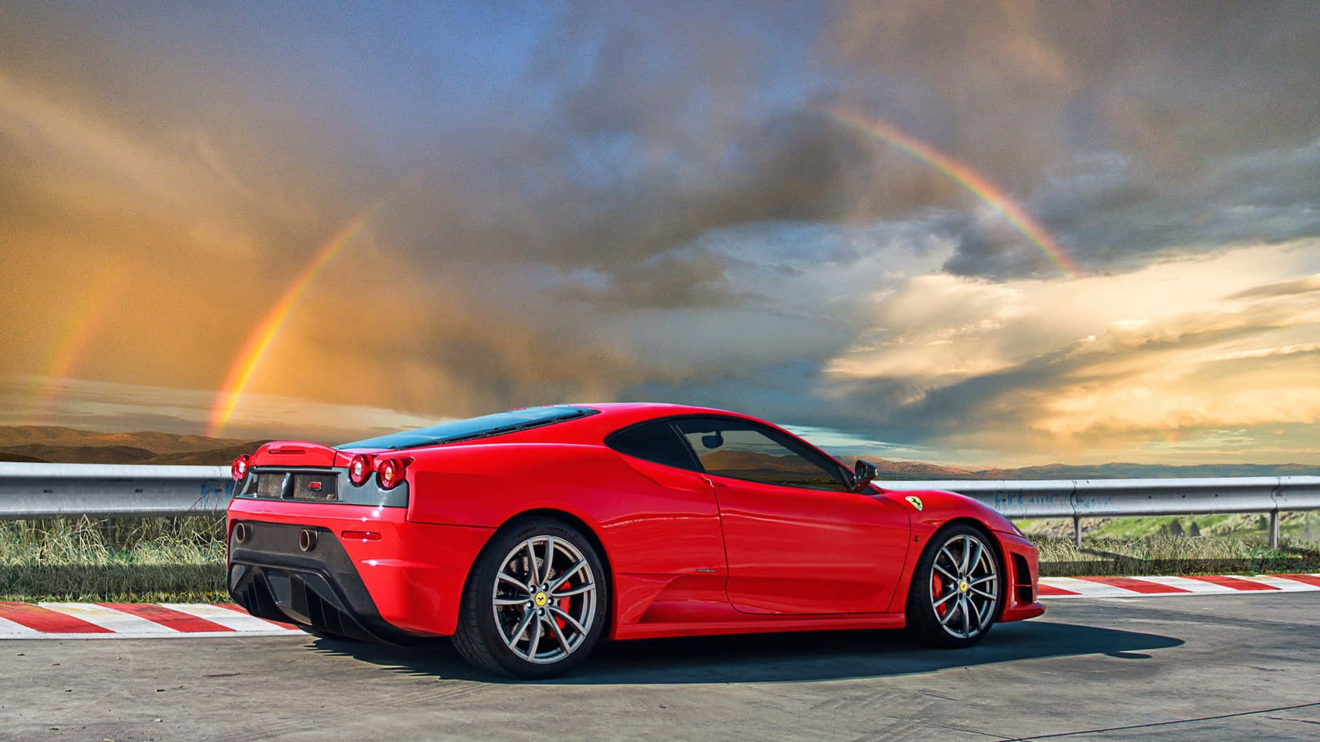 Impresionanteferrari F430 En Acción Fondo de pantalla