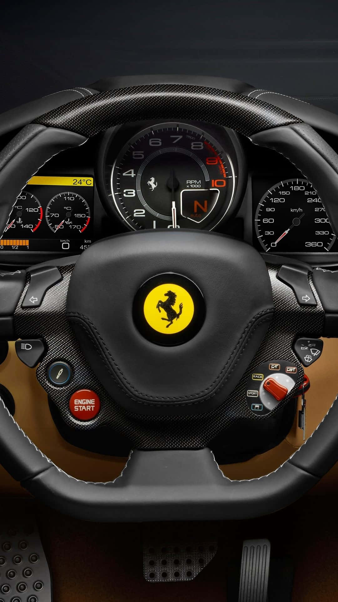 The sleek and stylish Ferrari Iphone X Wallpaper