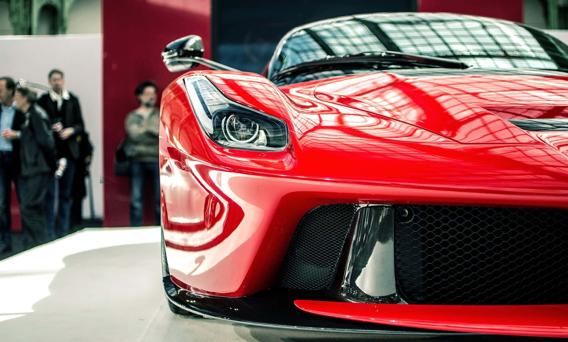 Sleek Ferrari LaFerrari in Motion on the Road Wallpaper