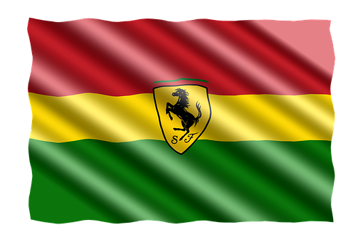 Ferrari Logoon Wavy Flag PNG