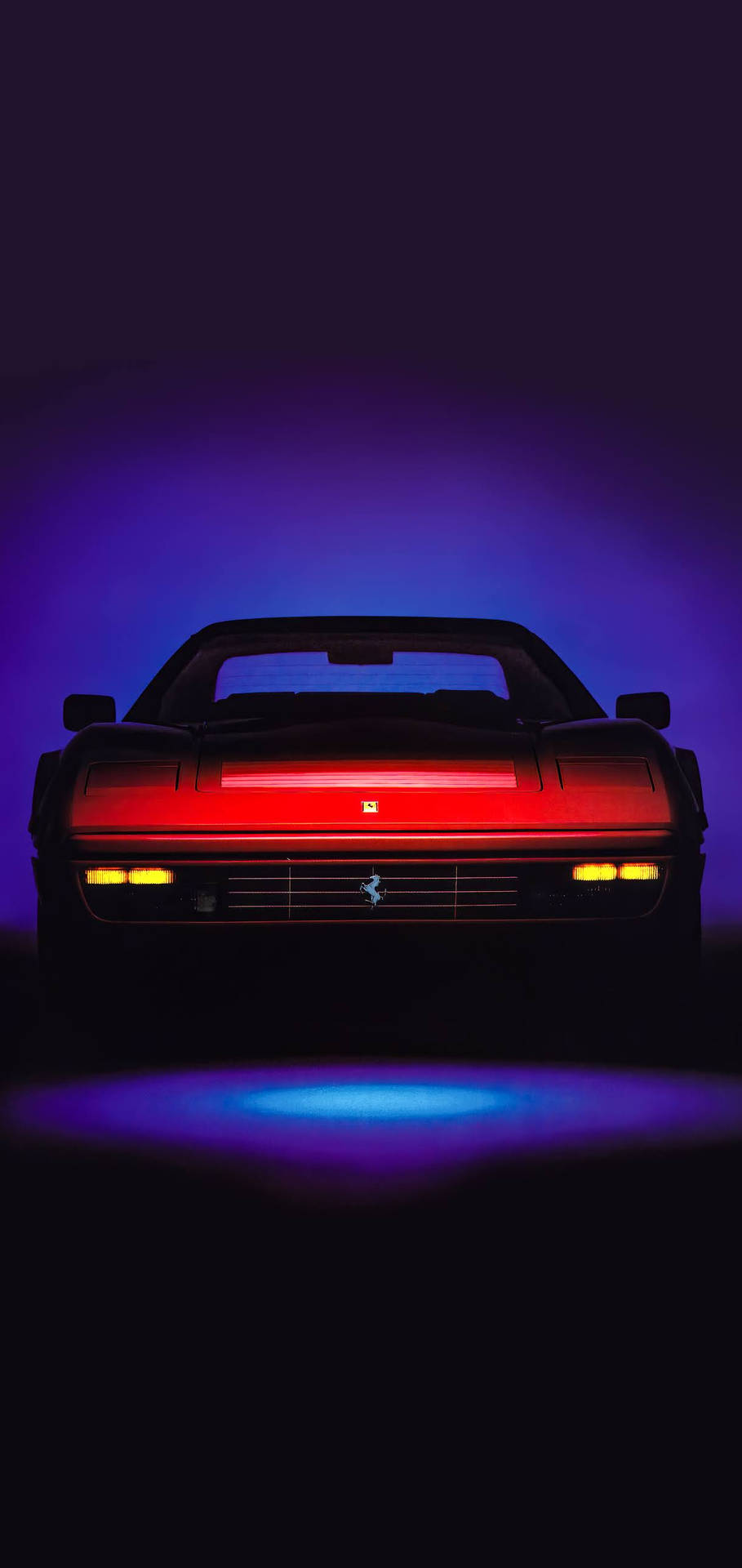 Rødt 1989 328 GTS Ferrari-telefon Blå Æstetik Wallpaper