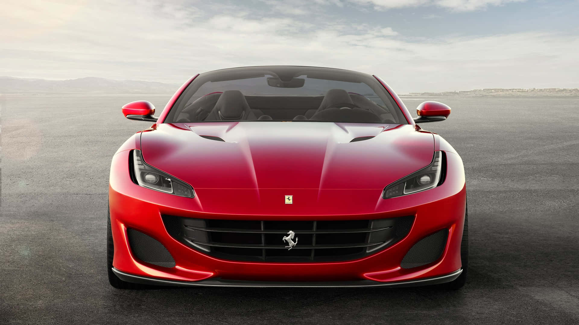 Captivating Ferrari Portofino in Breathtaking Scenery Wallpaper