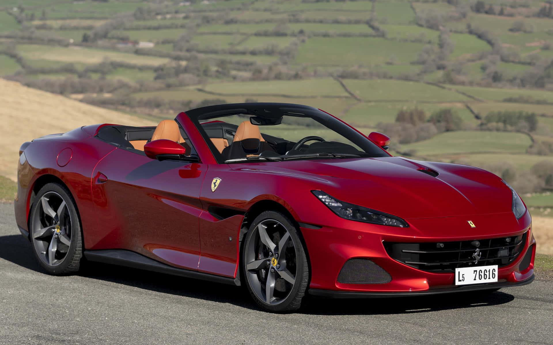 Caption: Unleashed Speed - Ferrari Portofino Wallpaper