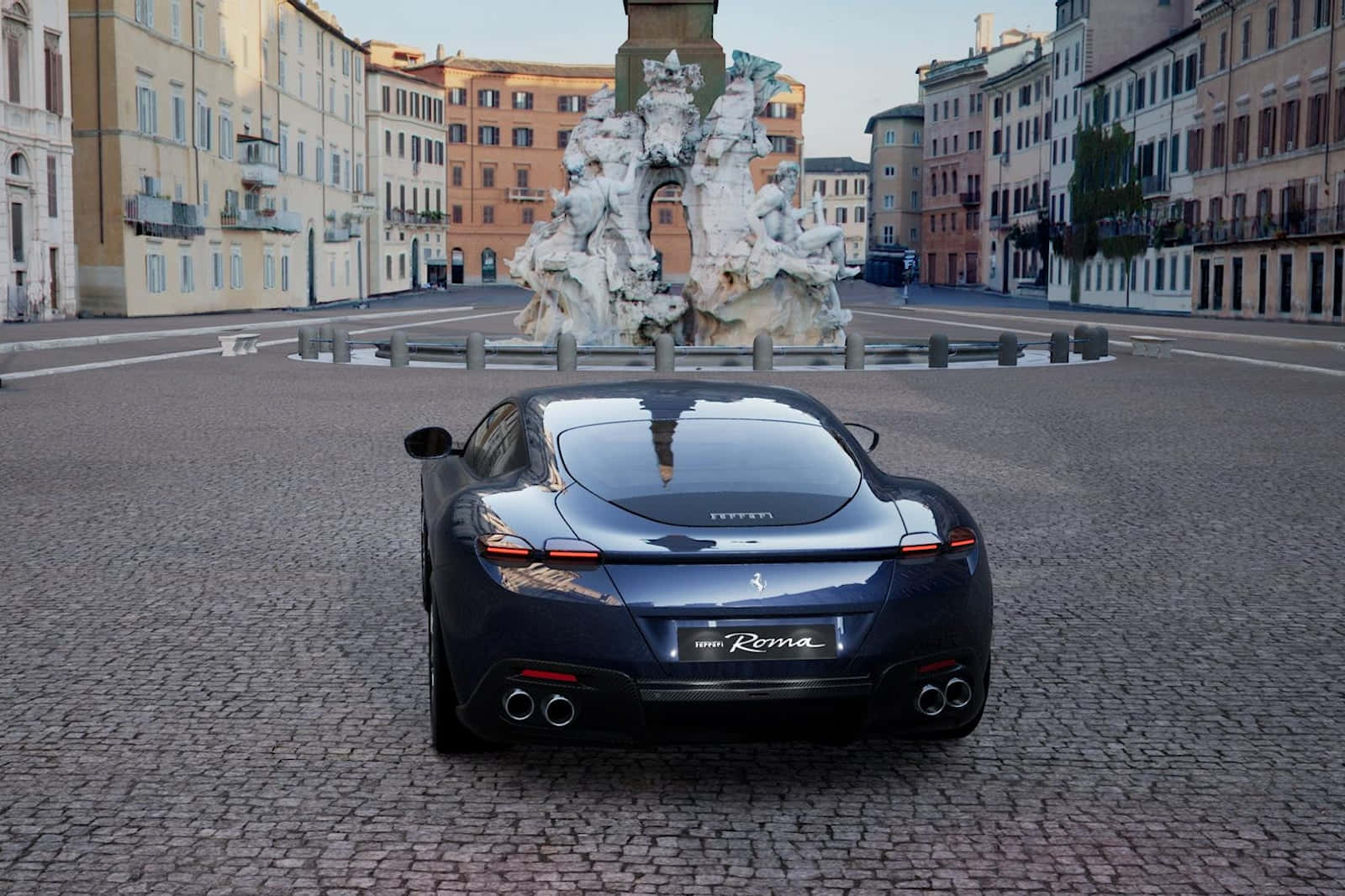 Sleek and Elegant Ferrari Roma in Action Wallpaper