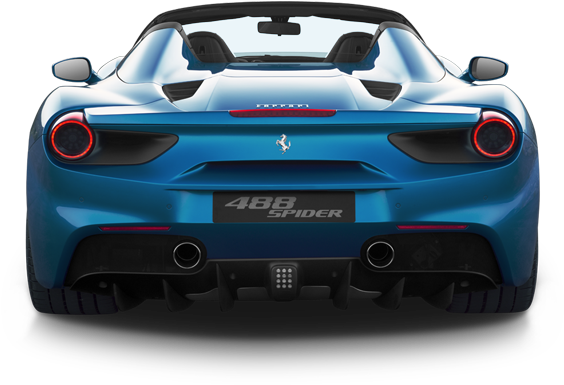 Ferrari488 Spider Rear View PNG