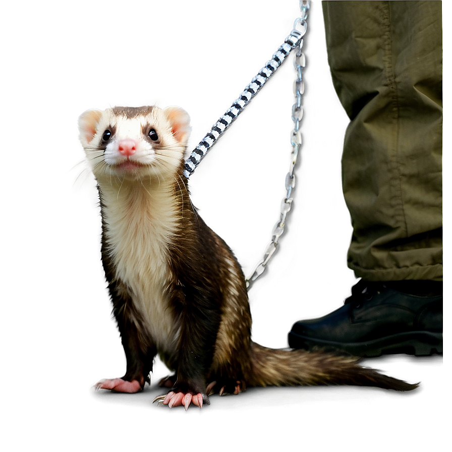 Download Ferret On Leash Png Yvt | Wallpapers.com