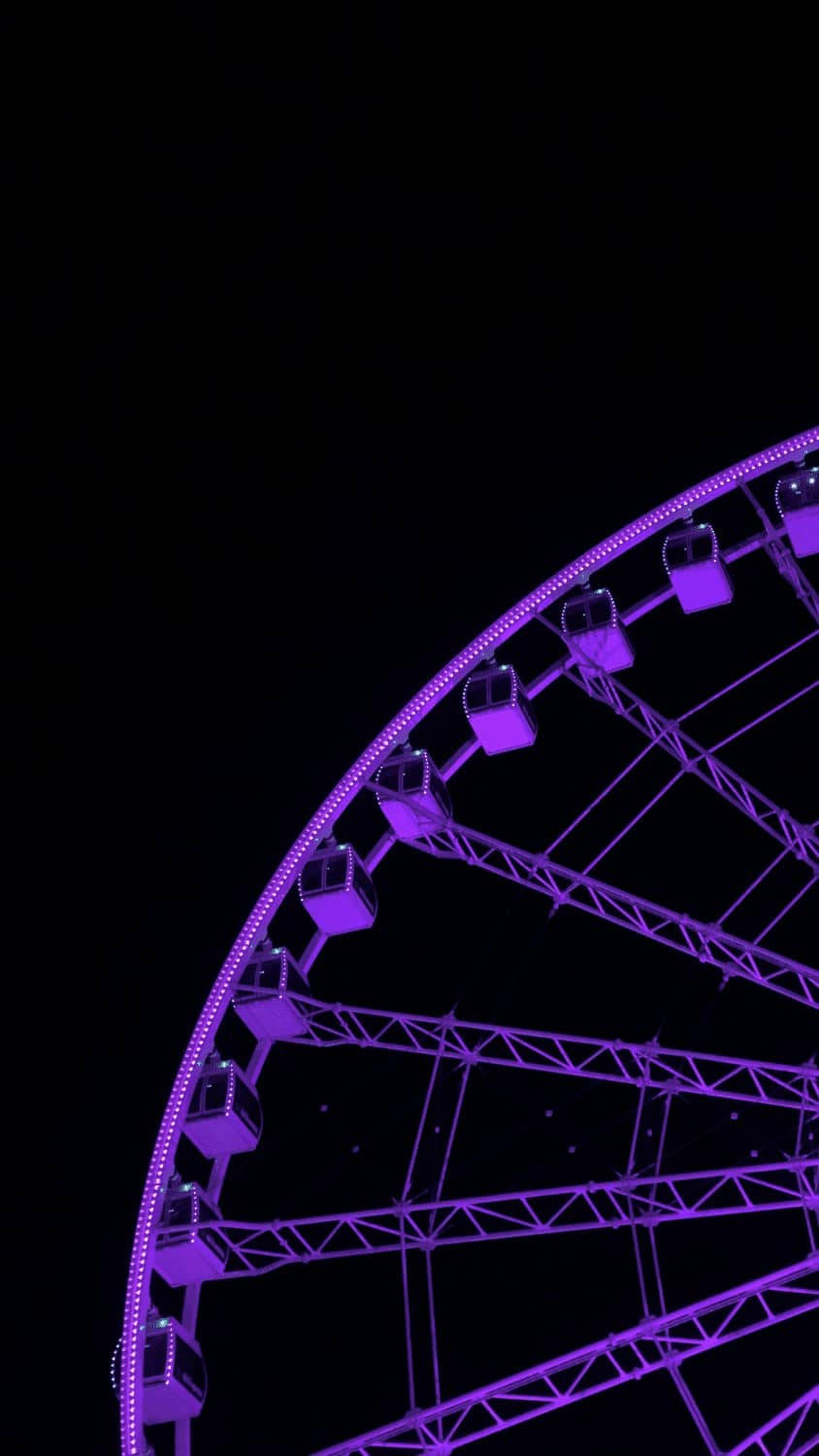 Ferris Wheel Aesthetic Neon Purple Iphone Wallpaper