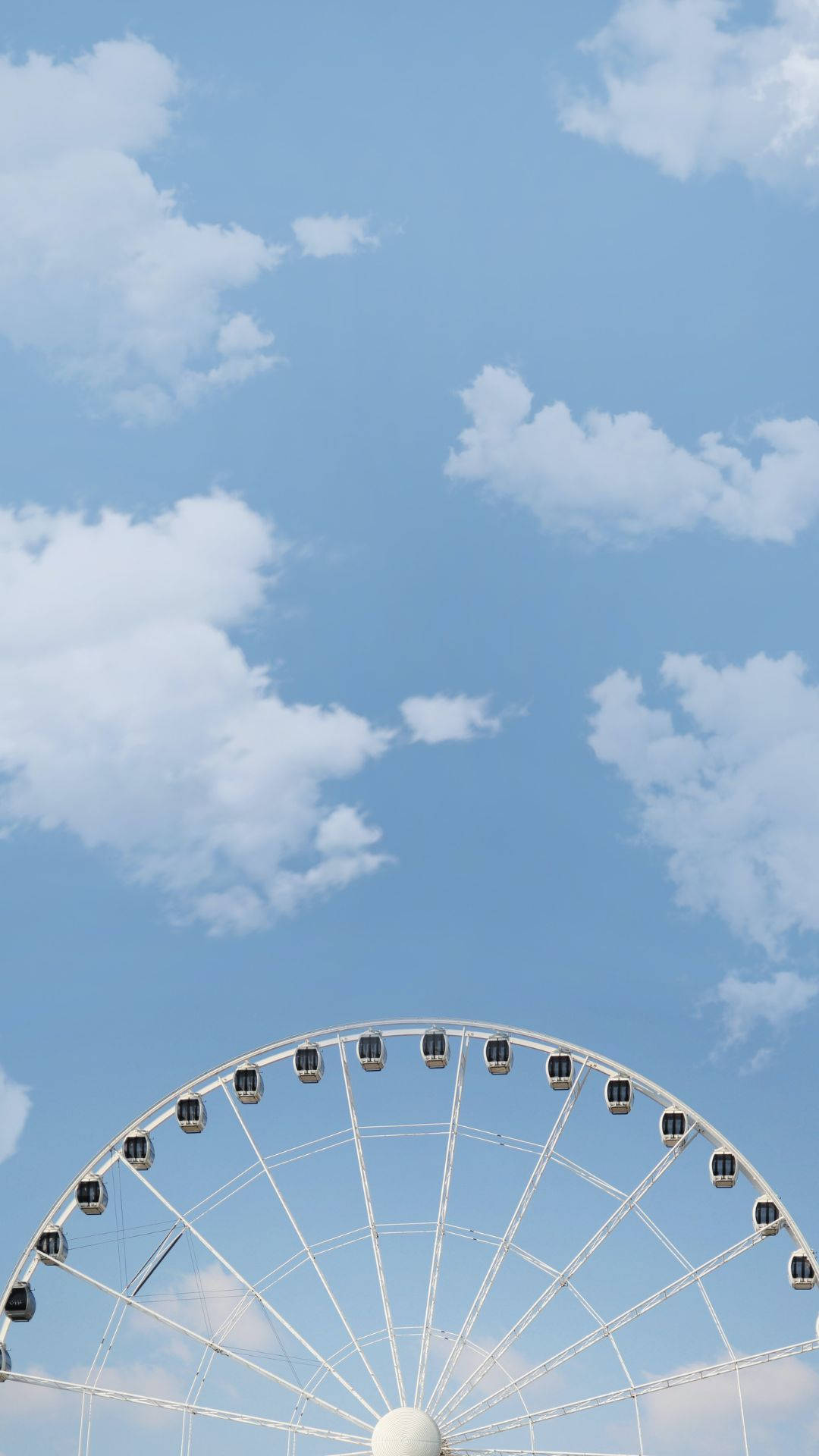 Ferris Wheel And Baby Blue Sky Wallpaper