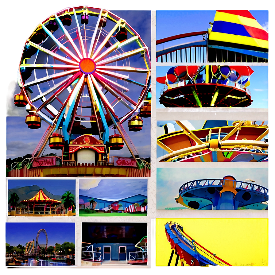 Ferris Wheel In Amusement Park Png 90 PNG