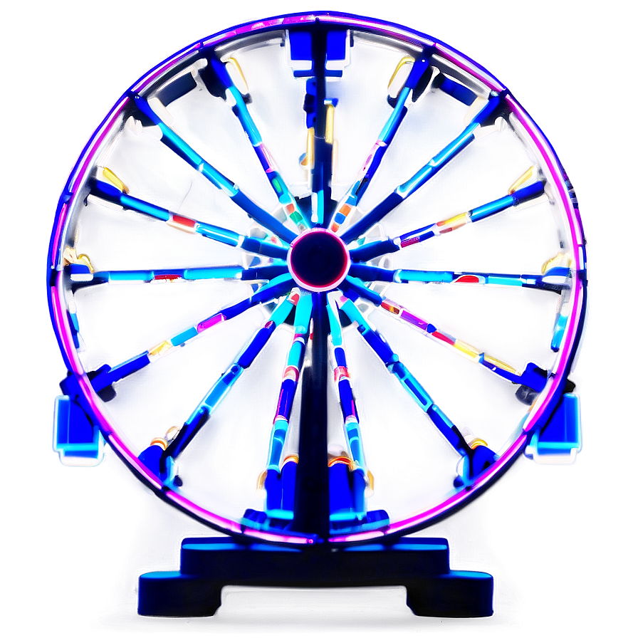 Ferris Wheel Neon Sign Png 6 PNG