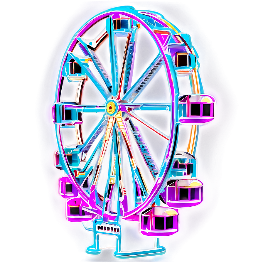 Ferris Wheel Neon Sign Png Oul35 PNG